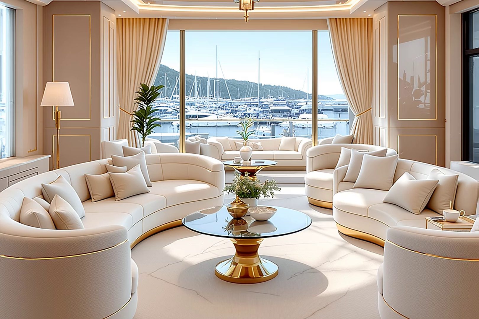 Render BAM dello stesso salone dopo il refit